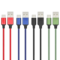 Câble USB2.0 Type-C tressé d'usine OEM, longueur 1M/2M/3M, gaine en nylon, charge rapide 3A pour téléphones mobiles iOS et Android