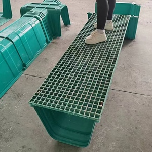 Caniveau de drainage composite SMC pour extérieur, tranchée de drainage au sol, caniveau linéaire en plastique, grille de caniveau - Product Image 3