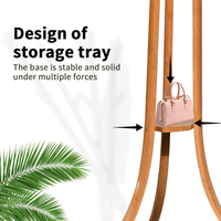 Organisateur de vêtements facile à installer, porte-manteau moderne en bois en forme d'arbre pour le salon
