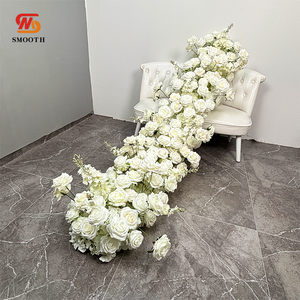 LEDA Event - Camino de Mesa de Rosas Blancas para Bodas, Estilo Simple, Hilera Larga de Flores para Fiestas de Cumpleaños - Product Image 3