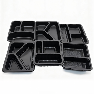 Plateaux repas jetables en <span class=keywords><strong>plastique</strong></span> PP de qualité <span class=keywords><strong>alimentaire</strong></span> à 1, 2 ou 3 compartiments – Vente en gros - Product Image 5