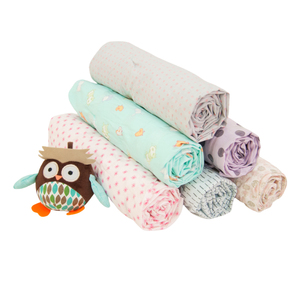 Sábana de Algodón para Cama de Recién Nacido, Cubrecama Elástico para Guardería, Ropa de Cama para Bebés 100% Algodón, Estilo Liso con Estampado de Animales - Product Image 3