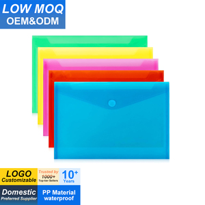 Clear Plastic Envelope <strong>Folders</strong> with Closure A4 Letter Size Waterproof Reusable <strong>for</strong> School Office Home <strong>Documents</strong> - Product Image 1