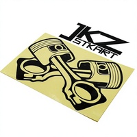 Autocollant 3D XGS DECAL Cross Pistons pour voiture, autocollant vinyle découpé sur mesure pour course, auto-adhésif à usage unique pour VTT/Moto/Camion/Casque, MOQ