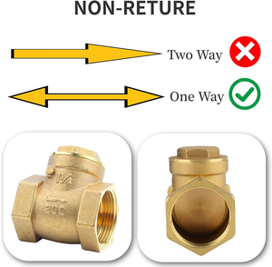 TMOK DN50 11/2 16 bar Válvula de retenção oscilante de arco de bronze para prevenção de refluxo, válvula de freio sem retorno unidirecional