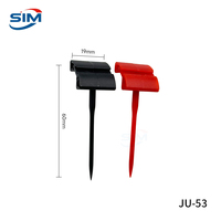 Clip porte-étiquette de prix en ABS noir/rouge pour produits frais - Support d'étiquette pour merchandising en point de vente (PDV) et magasins de détail