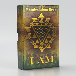 Cartas del Tarot Manifestation Deck, Diseño I AM con Lámina Dorada, Tema de Fantasía, Acabado Brillante, Caja de Cartón Ecológica Personalizada - Product Image 1