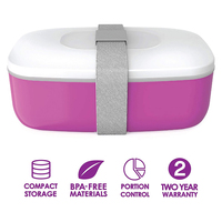 Nouvelle boîte à lunch Bento en plastique imbriquée à double couche durable sans BPA avec couverts pour adulte