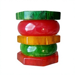 Nouveau Bracelet Jonc en Acrylique Coloré, Design Élégant, Unisexe, Tendance, Joncs en Résine, Bijoux de Mode pour Mariage et Femme - Product Image 4