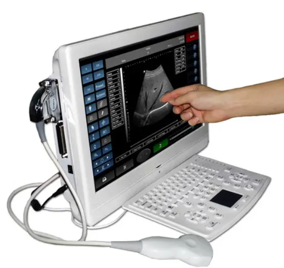 MC99vet Pemindai Ultrasound Dokter Hewan, Pemindai Ultrasound Portabel Layar Sentuh 18.5 Inci dengan Warna Semu dan Harga Bagus