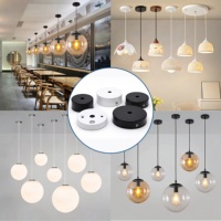 Plaque de couverture de plafond ronde en métal avec trou pour câble, base de montage pour luminaire suspendu