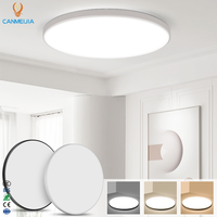 Plafonnier LED rond moderne rose et noir pour chambre et salon, éclairage domestique encastré