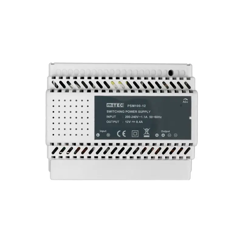 miTEC 100W Din Rail Switching Power Supply built-in Battery Charge Function for uninterruptible UPS