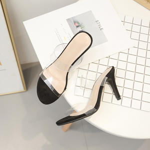 Chaussures habillées à talons hauts sexy pour femmes, à la mode en Europe et en Amérique, printemps, été, automne, avec bride transparente et talon fin - Product Image 6
