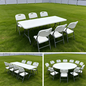 Mesa de Comedor Plegable de Plástico HDPE Resistente a las Manchas de 6 Pies para Cafetería Escolar - Product Image 2