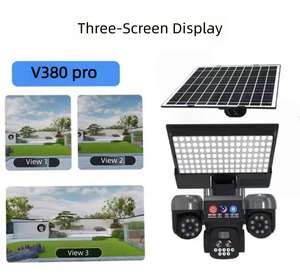Cámara PTZ Inalámbrica Solar para Exteriores OEM V380 <span class=keywords><strong>Pro</strong></span>, 3 Lentes, Zoom 10X, Tarjeta SIM 4G, Luz Solar para Calle con Detección de Movimiento - Product Image 3