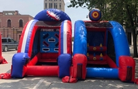 Football gonflable commercial lancer défi amusant Frezbee disque Skeet balle Tic Tac jeter château-pour jouer