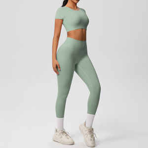 Conjunto Deportivo de 2 Piezas para Yoga, Talla Europea 7, Ropa de Gimnasio Personalizada para Mujer, Conjunto Deportivo de Manga Larga para Mujer - Product Image 2