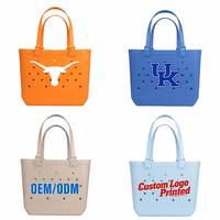 Sac de plage en silicone personnalisé avec logo, grand format, imperméable, motif floral, lavable, durable, en EVA, idéal pour les voyages – Offre Spéciale
