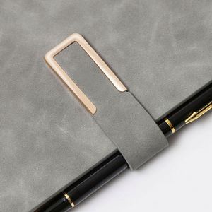 Custom A5 Binder Leather Business Notebook 100 Sheet PU Loose-<b>Leaf</b> Planner with Magnetic Buckle for School Use - Product Image 4