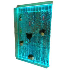 Home decor divider screen LED <b>acrylic</b> waterfall panel dancing bubble water wall With Bar Shelves - Product Image 1
