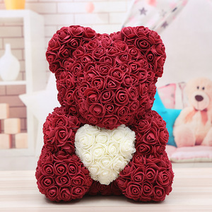 ตุ๊กตาหมีกุหลาบพร้อมกล่องของขวัญ ของขวัญคริสต์มาสและวาเลนไทน์ใหม่ ดอกไม้ประดิษฐ์ตกแต่ง ตุ๊กตาหมีกุหลาบ - Product Image 5