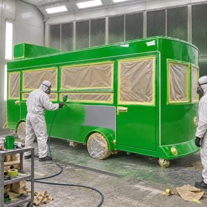 Remorque de Food Truck Style Capsule Verte 4,8m en Acier Inoxydable avec Évier pour Usage Extérieur - Product Image 5