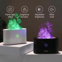 Diffuseur d'arômes 3D à flamme USB portable silencieux 120 ml 7 couleurs changeantes RGB Aromathérapie Huile essentielle Mini humidificateur d'air Chambre