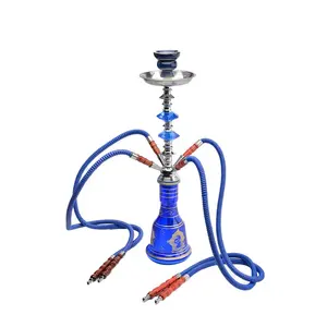 Accessori per fumatori di vendita caldi narghilè Shisha in acciaio inossidabile, pipa da fumo in acrilico arabo Shisha in vetro da tavolo d'acqua