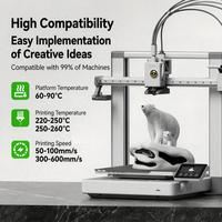 Filamen Printer 3D PETG 1.75mm 1kg Universal, Bahan Habis Pakai dengan Ketangguhan Tinggi dan Penggelungan Rendah, Filamen PETG untuk Kebanyakan Printer 3D FDM