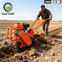Gasoline/Diesel Tracked Power Tiller Farm Cultivator Multifunctional Tilling Farming Equipment Chain Rail Tiller