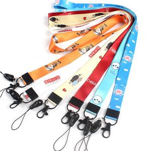 Custom Cartoon Retractable Buckle <b>Polyester</b> <b>Lanyard</b> for Student Anti Loss Card Sleeve Hanging Neck Long Rope Work Badge - Product Image 2