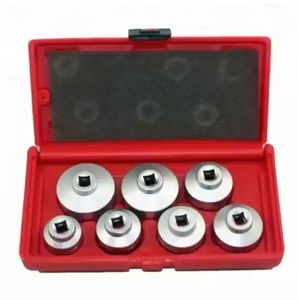 Clé à filtre à huile 7 pièces, jeu de douilles à cliquet pour bouchon de filtre à huile, outils pour atelier - Product Image 4