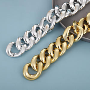 Cadena de plástico dorado galvanizado, hebilla abierta, tamaño grande, 40*48mm, bolso de mujer, correa de hombro, correas de bolso, accesorios de Adorno - Product Image 4