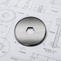 Couteau utilitaire rond de 18 mm avec manche en plastique ABS, lame SKS-7 à changement rapide pour couper le tissu et le papier, DIY, personnalisable OEM