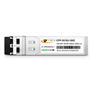 Ytopto 10G SFP + ZR 1550nm 100กม. LC DUPLEX SMF โมดูลรับส่งสัญญาณไฟเบอร์ DDM ที่เสียบได้กับซิสโกจูนิเปอร์ - Product Image 5