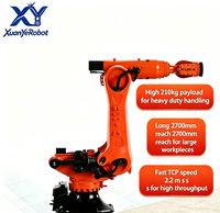 Bras robotisé industriel à six axes KUKA KR210R2700 IP65, portée 2700 mm, charge utile 210 kg, moteur PLC, précision 0,06 mm, boîte de vitesses 1077 kg