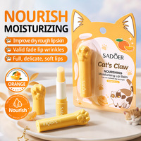 Baume à lèvres nourrissant et hydratant parfumé à la patte de chat, saveur orange/avocat/fraise, 2,8 g, emballage standard