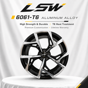 ล้อแม็กซ์ LSW LS8041 แบบโมโนบล็อกฟอร์จ ขนาด 18-24 นิ้ว สีดำหน้าเจียร 5 ก้าน ขอบอัลลอยด์ PCD และ ET แบบกำหนดเอง สำหรับรถแต่ง - Product Image 4
