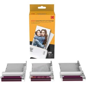 Paquete de 30 cartuchos Kodak 4PASS Real Photo (2.1″x3.4″) y de proceso de laminación, papel todo en uno y cinta de color - Product Image 1