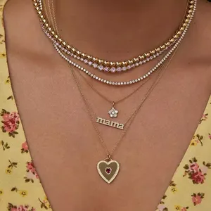 925 Sterling Silver mamma e figlia 2 collana con ciondolo a forma di cuore di collegamento regalo per la mamma Love Mom gioielli regalo per la festa della mamma