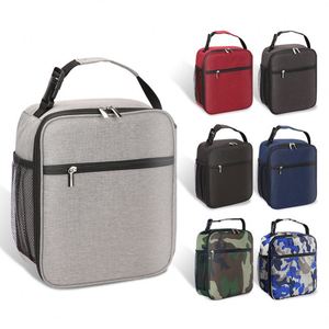 Petite boîte à lunch simple pour l'école, le bureau, les voyages, sac isotherme imperméable pour pique-nique avec poignée - Product Image 1