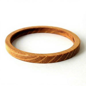 MN Exports - Brazalete de Madera Natural Hecho a Mano, Estilo Bohemio, Étnico, Clásico, Cristiano, para Mujer, Joyería Ligera, Regalo - Product Image 1