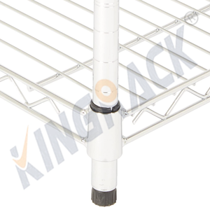 Unidad de estantería de rejilla de alambre de acero al carbono cromado resistente a la oxidación, pies ajustables modernos personalizados, soluciones de almacenamiento para el hogar, alambre - Product Image 5