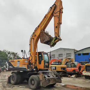 Machine à moteur d'origine HYUNDAI 210W-7 210W-9 Excavatrice sur pneus 21 tonnes Excavatrice coréenne originale d'occasion en stock - Product Image 2