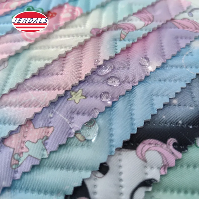 Hafif ve rahat parlak bileşik 290D dimi kumaş dijital baskı Polyester kumaş