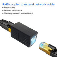 Connecteur réseau Keystone Jack femelle-femelle, adaptateur UTP, prolongateur de câble Ethernet, coupleur modulaire RJ45 en ligne