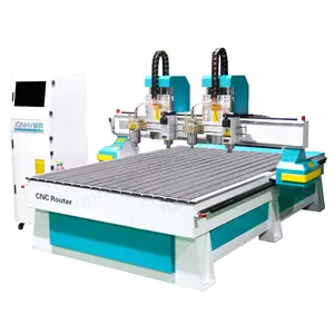 China Supplier Multi Head 3Axis Cnc Router Machine for 4Heads Wood Sofa Chair Table Back Leg Carving Rotary