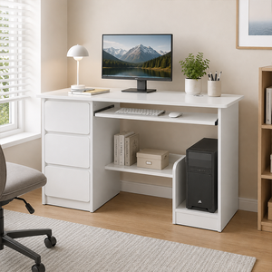 <strong>Computer</strong> Desk with Storage Drawers, Modern Home Office Work Desk, Study Writing <strong>Table</strong> - Product Image 5