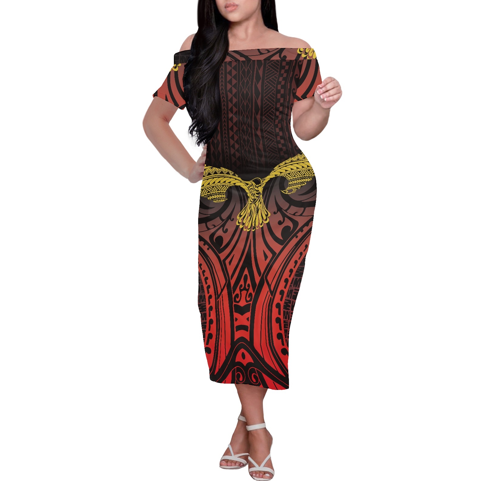 floral applique dress A1453 - SPRING FLORAL APPLIQU A-LINE GOWN